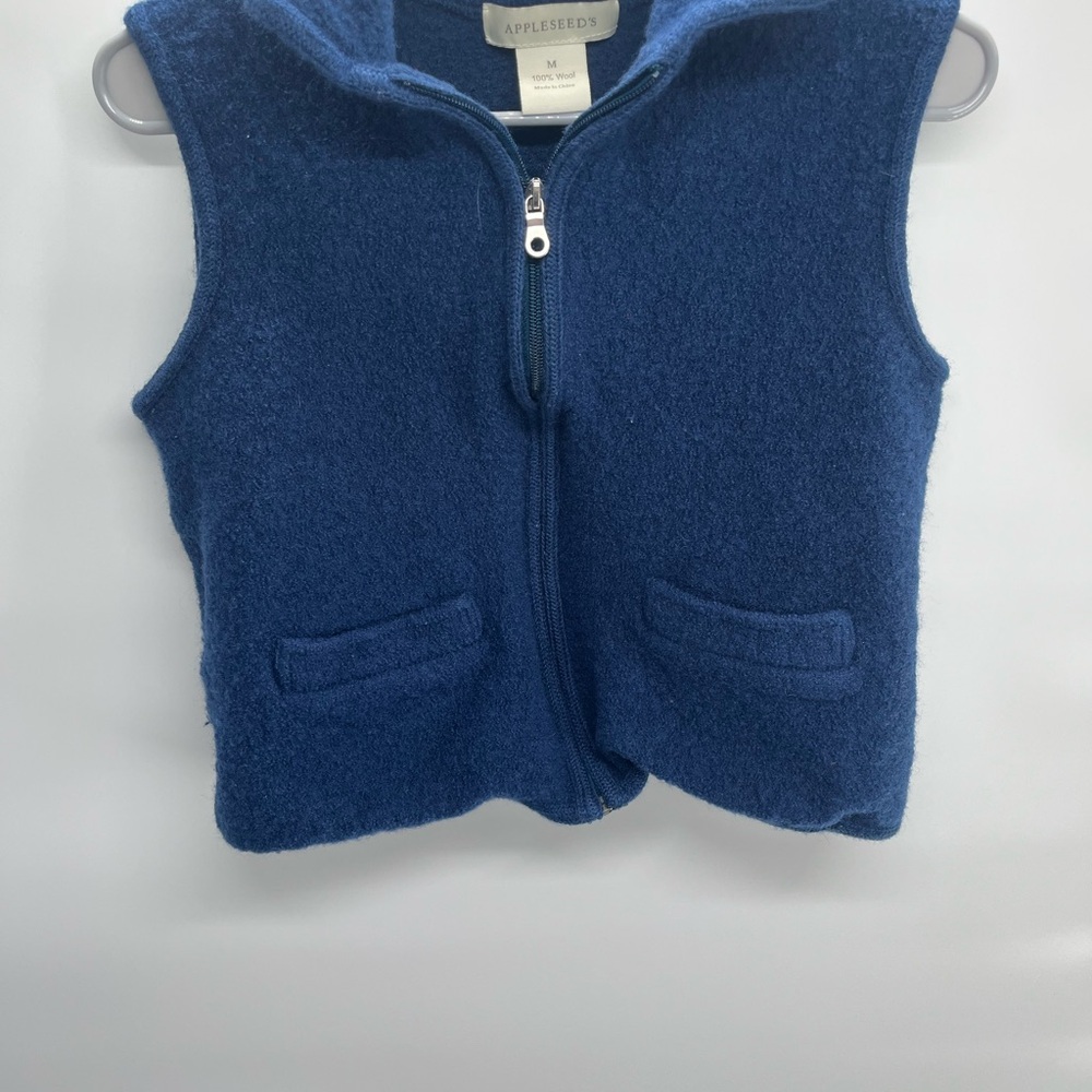 Appleseed's Navy Wool Zip Vest